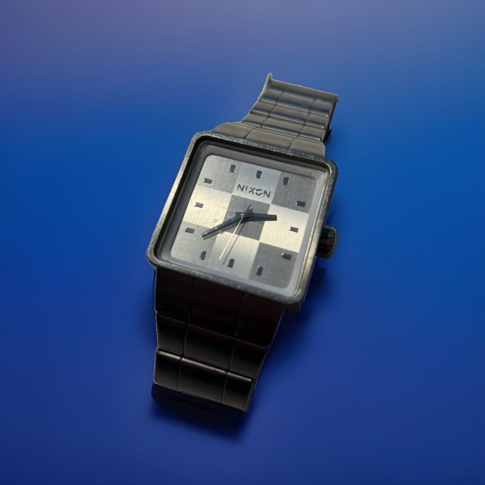 NIXON THE QUATRO FULL THROTTLE Men’s Wristwatch All St Steel Working New Battery